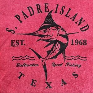 South Padre Island Shirt SMALL Vintage Beach Souvenir  T shirt Fishing Marlin